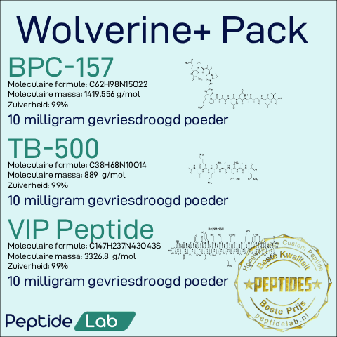 Wolverine plus pack - BPC-157 / TB-500 / VIP Peptide kopen